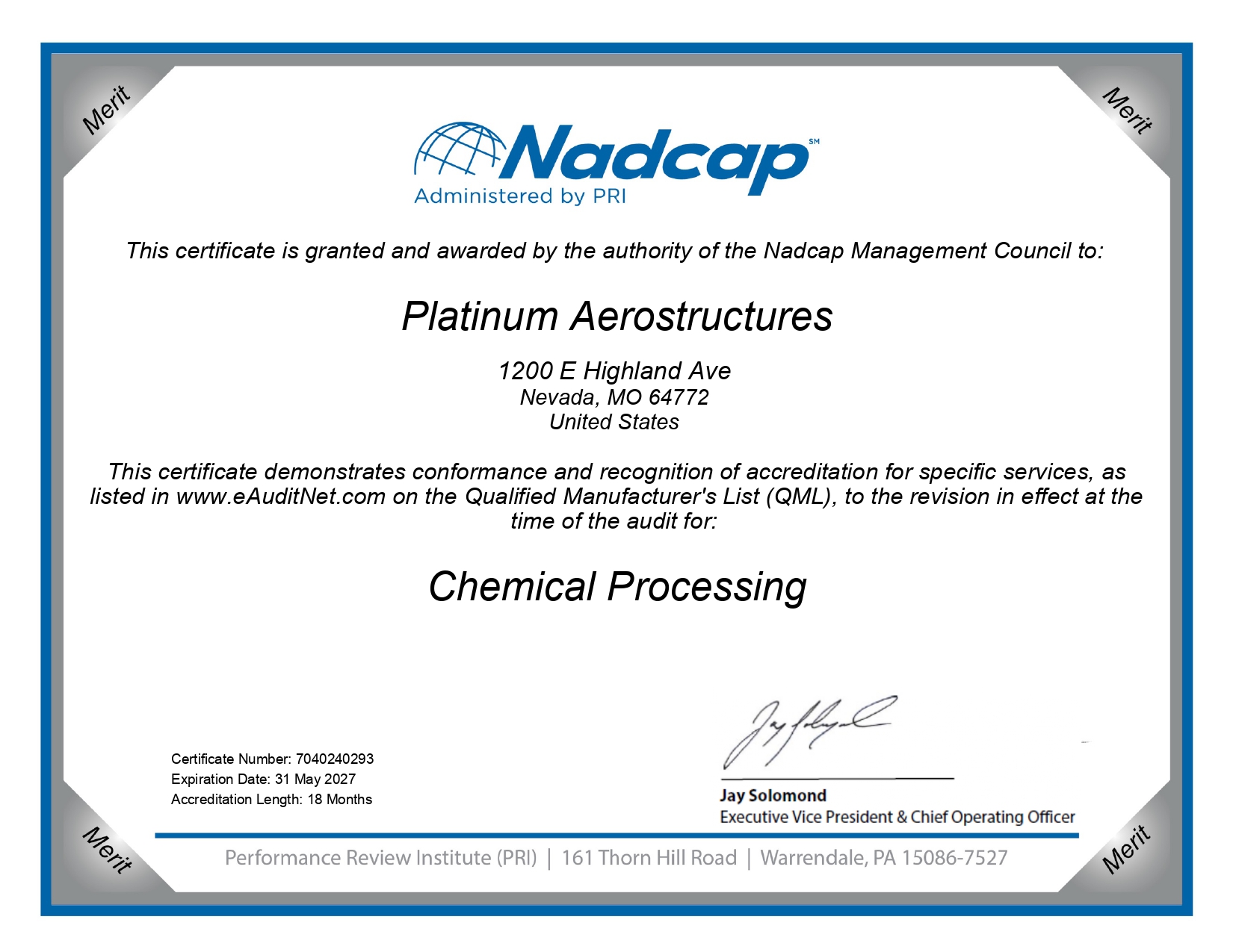 NADCAP Chem Process Cert. 240293_Exp_05-31-2027_page-0001